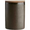 Aida Raw Storage Jar With Lid 15 Cm, Brown -Gubi Furni Sales aida raw a white canister w lid teak h15xd10cm 1 pcs 5