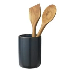 Aida Raw Storage Jar With Spatulas, Midnight Blue