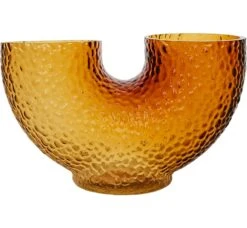 AYTM ARURA Low Glass Vase Amber,L34xW14xH19 CM