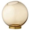 AYTM Globe Vas Ø21 Cm, Amber/Brass -Gubi Furni Sales aytm globe vase amber brass 3