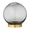 AYTM Globe Vase Ø17 Cm, Black / Brass