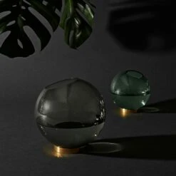 AYTM Globe Vase Ø17 Cm, Forest/Brass -Gubi Furni Sales aytm globe vase forest brass 5