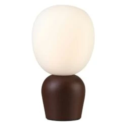 Belid Buddy Table Lamp, Dark Rust / Opal
