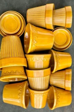 Bergs Potter Copenhagen Pot With Saucer Yellow, Ø16 Cm 13 Bergs Potter Copenhagen Pot With Saucer Yellow, Ø16 Cm -Gubi Furni Sales bergs potter copenhagen pot yellow 21