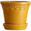Bergs Potter Copenhagen Pot With Saucer Yellow, Ø12 Cm