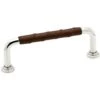1353-96 Leather Handle, Brown/Nickel Plated -Gubi Furni Sales beslag design 1353 128 leather handle 17