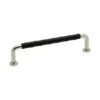1353-128 Leather Handle, Nickel Plated/Black