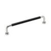 Lounge Handle, Leather Black/Chrome