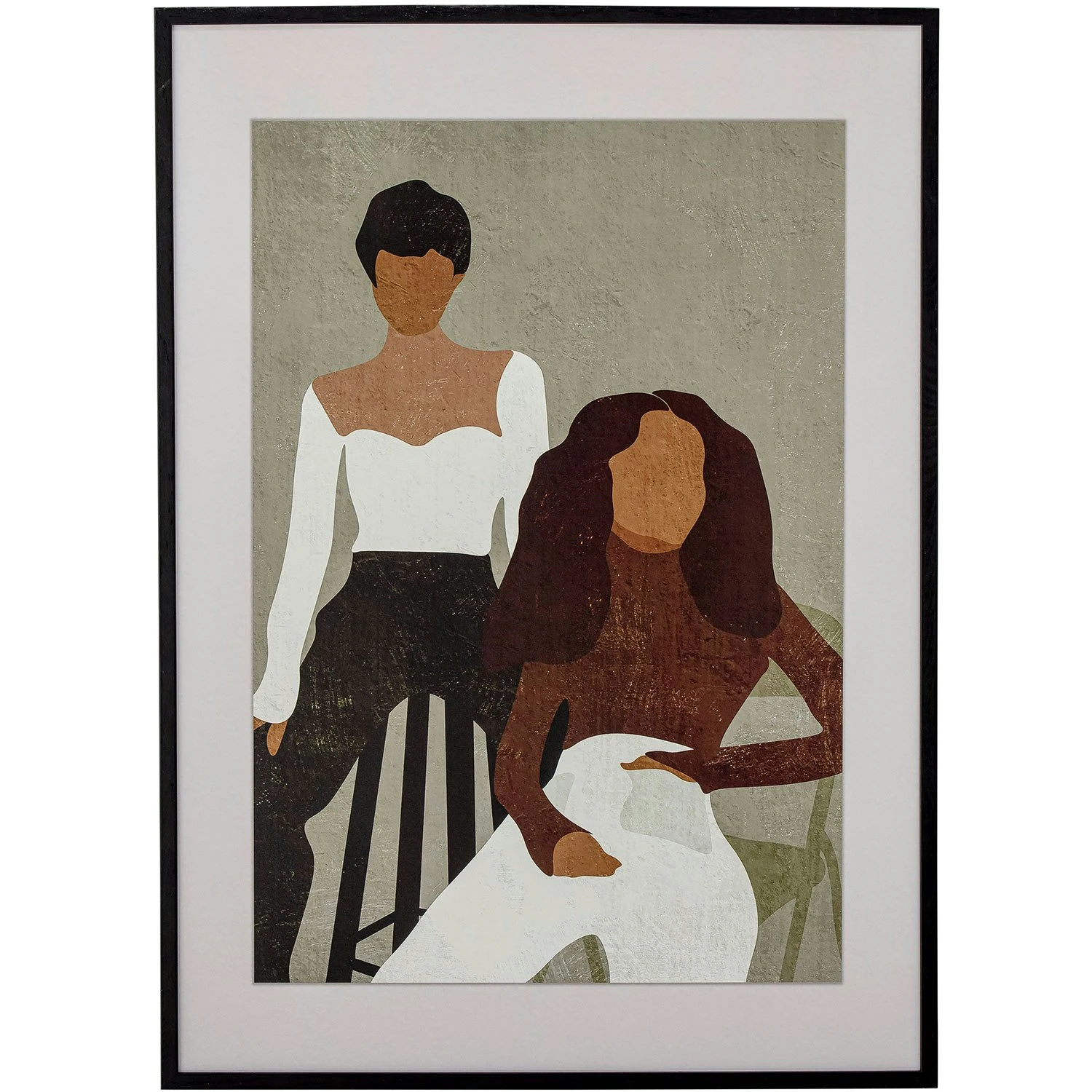 Bloomingville Lilian Poster With Frame 53x73 Cm, Black 3 Bloomingville Lilian Poster With Frame 53x73 Cm, Black