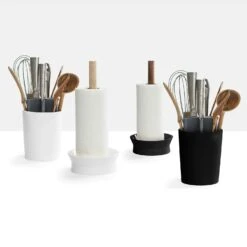 Angle Utensil Holder, White/Grey -Gubi Furni Sales born in sweden angle utensil holder white grey 1