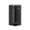 Brabantia New Icon Pedal Bin 3L, Matt Black -Gubi Furni Sales brabantia new icon pedal bin 3l 38