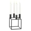 By Lassen Kubus 4 Candle Holder, Black