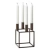 By Lassen Kubus 4 Candle Holder, Burnished Copper -Gubi Furni Sales by lassen kubus 4 candle holder 12