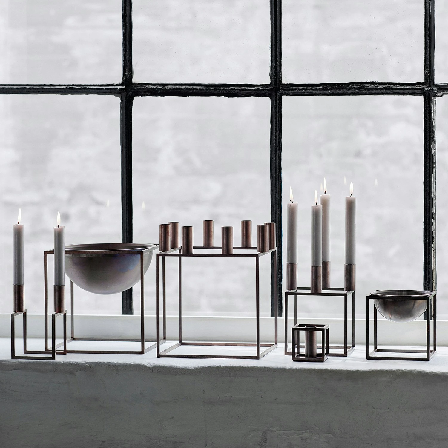 By Lassen Kubus 4 Candle Holder, Burnished Copper 6 By Lassen Kubus 4 Candle Holder, Burnished Copper - Image 4