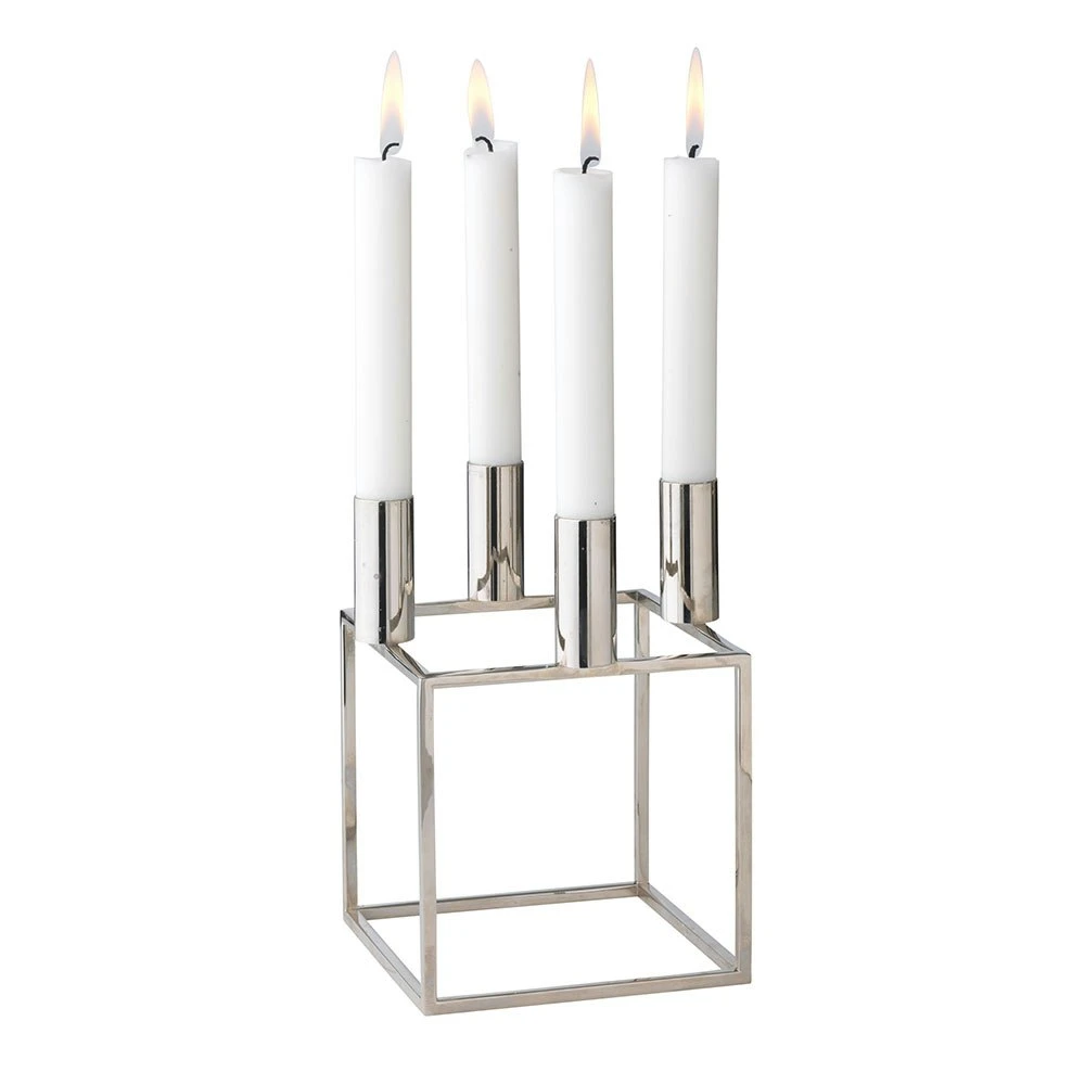 By Lassen Kubus 4 Candle Holder, Nickel 3 By Lassen Kubus 4 Candle Holder, Nickel