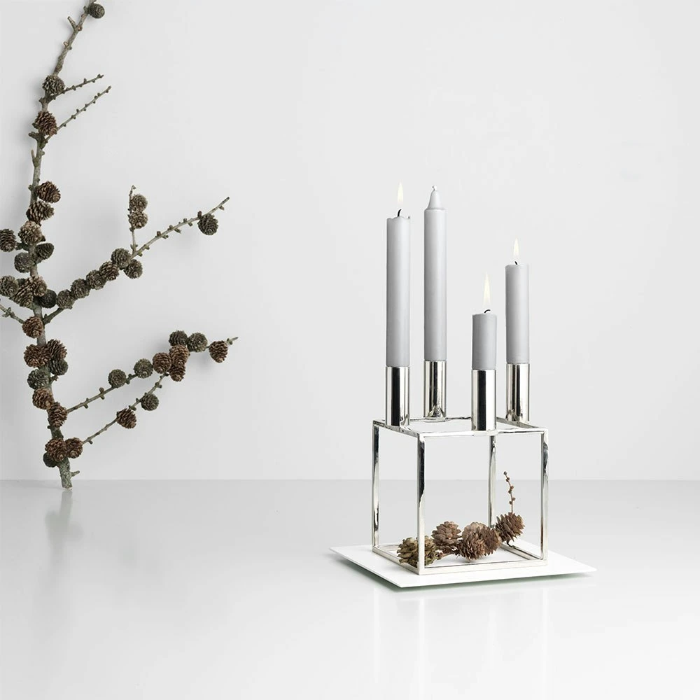 By Lassen Kubus 4 Candle Holder, Nickel 5 By Lassen Kubus 4 Candle Holder, Nickel - Image 3