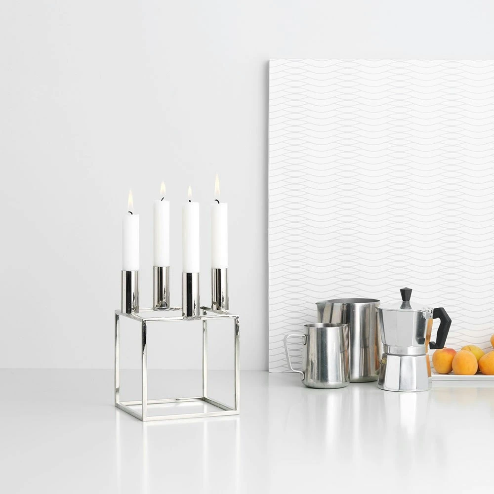 By Lassen Kubus 4 Candle Holder, Nickel 6 By Lassen Kubus 4 Candle Holder, Nickel - Image 4