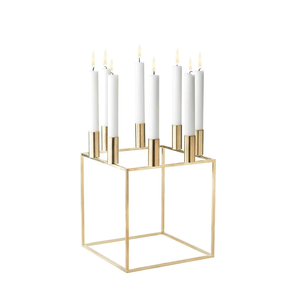 By Lassen Kubus 8 Candle Holder, Brass 3 By Lassen Kubus 8 Candle Holder, Brass