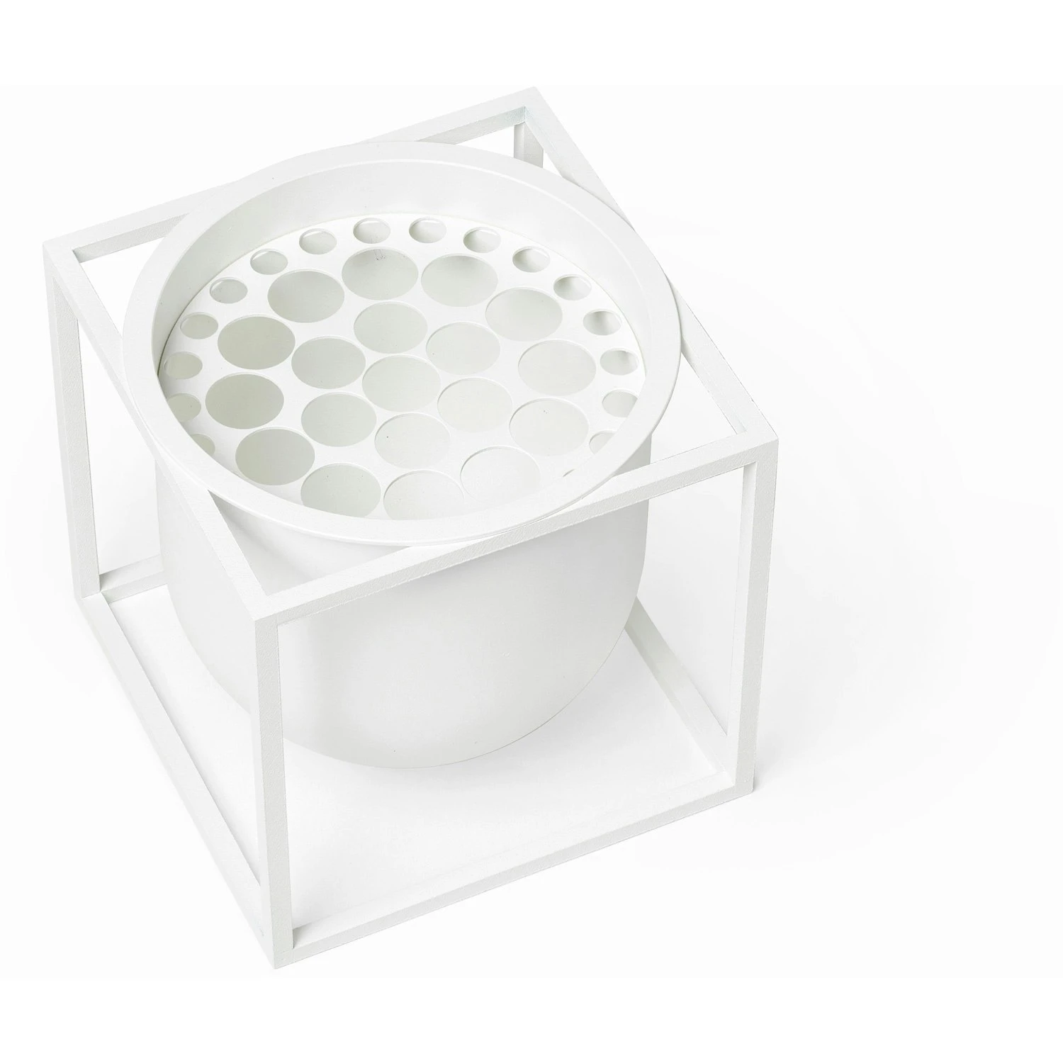 By Lassen Kubus Flower Pot 14, White 4 By Lassen Kubus Flower Pot 14, White - Image 2