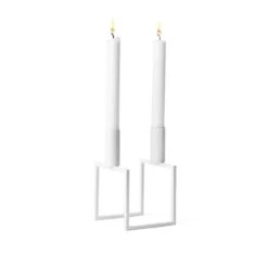 By Lassen Line Candle Holder, White