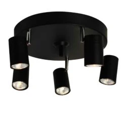 By Rydens Correct Ceiling Light 5 Low, Black