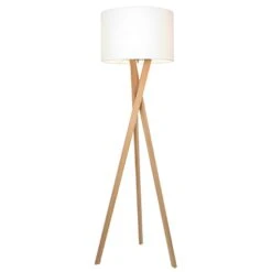 By Rydens Vega Floor Lamp H160cm, White/Oak