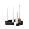 Belt 4 Candle Stand, Black 1 Belt 4 Candle Stand, Black -Gubi Furni Sales by wirth belt 4 candle holder 2