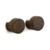 Wood Knot Small 2 Pcs, Smoked Oak