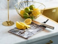 Slice Cutting Board 29,5 X 19,5 Cm, Black/White -Gubi Furni Sales carolina gynning slice cutting board black white 2