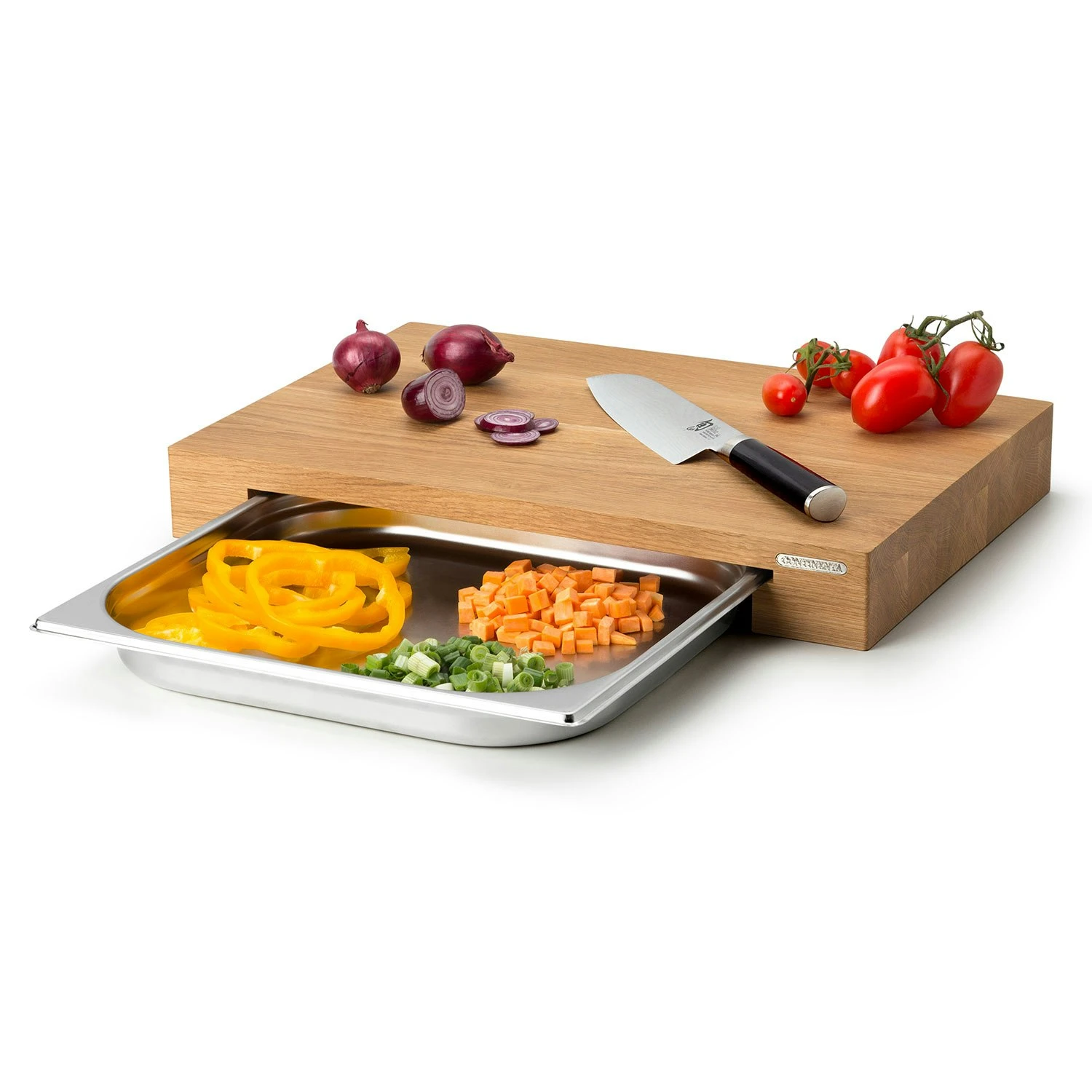 Continenta Cutting Board With One Tinplate, 48x32,5x6 Cm 6 Continenta Cutting Board With One Tinplate, 48x32,5x6 Cm - Image 4