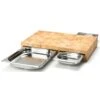 Continenta Cutting Board With Three Tinplates -Gubi Furni Sales continenta cutting board rubber wood w 3 boxes 52x325x85 0