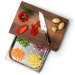 Continenta Cutting Board With One Tinplate, 39x27x6 Cm -Gubi Furni Sales continenta cutting board walnut m drawer small 39x27x6cm 5