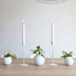 Candlestick 21 Cm, White -Gubi Furni Sales cooee design candlestick 21 cm 3