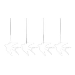 Easter Deco Bird, Cafe Au Lait 4-pack Easter Decoration Stainless Steel 4-pack White