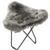Flying Goose Iceland Stool, Shorn Grey/Black -Gubi Furni Sales cuero flying goose iceland stool shorn grey 2