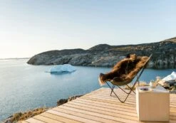 Pampa Mariposa BF Chair, Crude Nature/Black -Gubi Furni Sales cuero pampa mariposa butterfly chair black 1