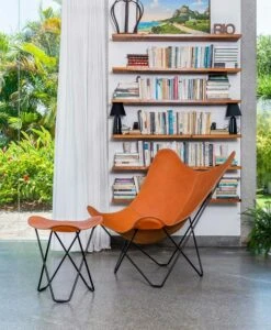 Pampa Mariposa BF Chair, Polo/Black -Gubi Furni Sales cuero pampa mariposa butterfly chair black 25