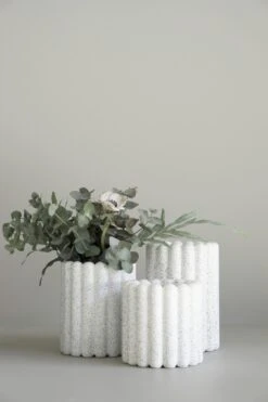 DBKD Mist Flower Pot Medium, White Dot 9 DBKD Mist Flower Pot Medium, White Dot -Gubi Furni Sales dbkd mist pot medium 6