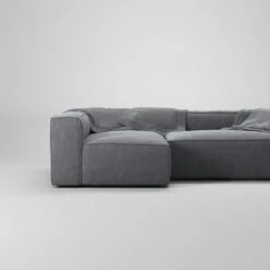 Grand 3 Seater Sofa Divan Left, Zinc Grey -Gubi Furni Sales decotique grand 3 seater sofa divan left 4