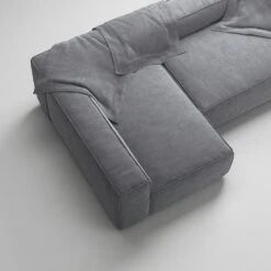 Grand 3 Seater Sofa Divan Left, Zinc Grey -Gubi Furni Sales decotique grand 3 seater sofa divan left 5