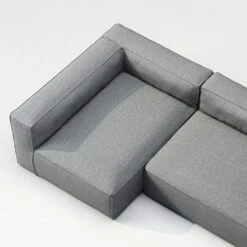 Grand 3 Seater Sofa Divan Left Outdoor, Charcoal Chiné -Gubi Furni Sales decotique grand 3 seater sofa divan left outdoor 14