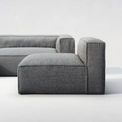 Grand 3 Seater Sofa Divan Left With Armchair Outdoor, Charchoal Chiné -Gubi Furni Sales decotique grand 3 seater sofa divan left with armchair outdoor 13