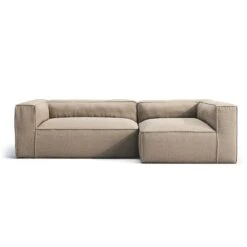 Grand 3 Seater Sofa Divan Right Outdoor, Heather Grey