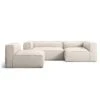Grand 3 Seater Sofa Divan Right With Armchair Outdoor, Linen Chalk