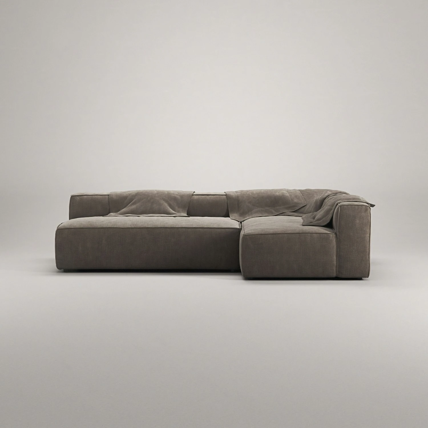 Grand 3 Seater Sofa Lounge Right, Mole Brown 5 Grand 3 Seater Sofa Lounge Right, Mole Brown - Image 3