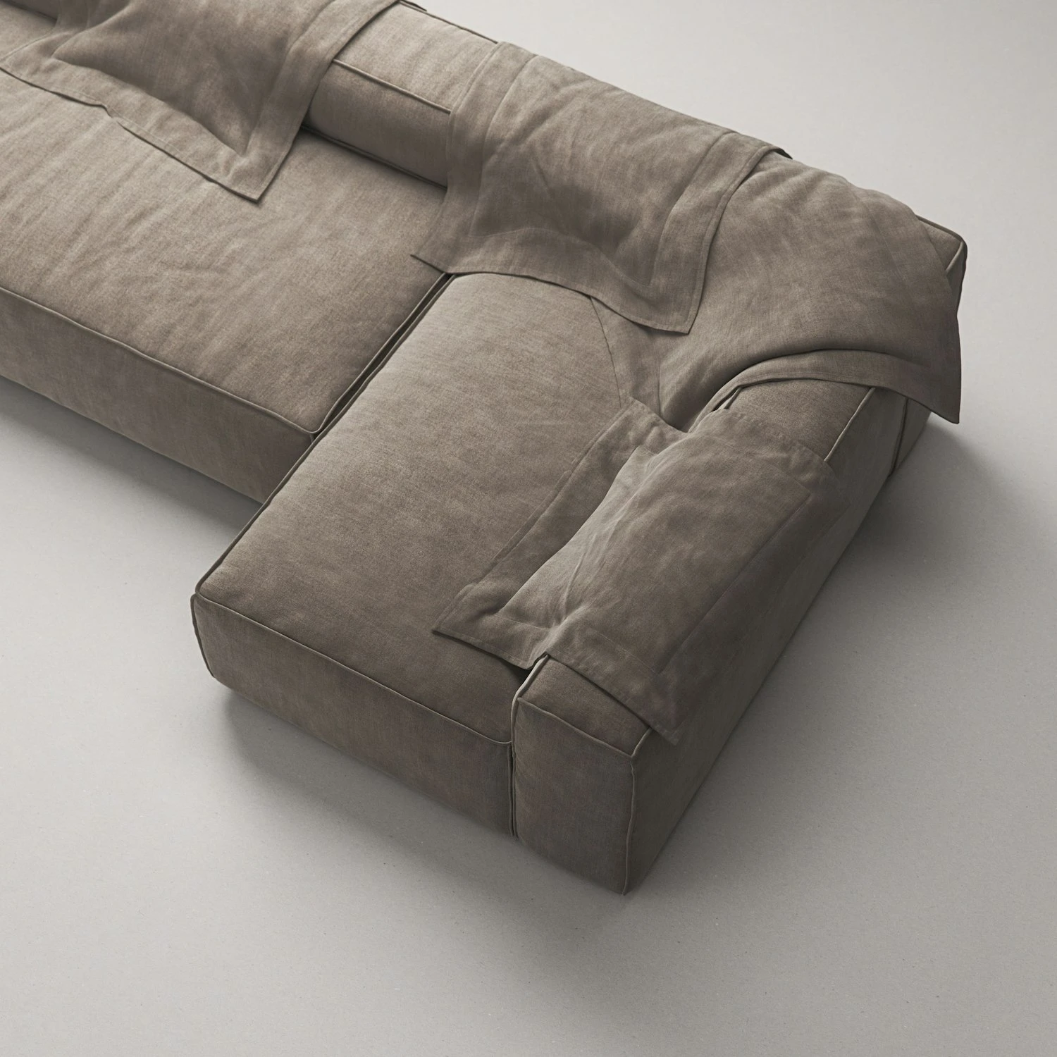 Grand 3 Seater Sofa Lounge Right, Mole Brown 8 Grand 3 Seater Sofa Lounge Right, Mole Brown - Image 6