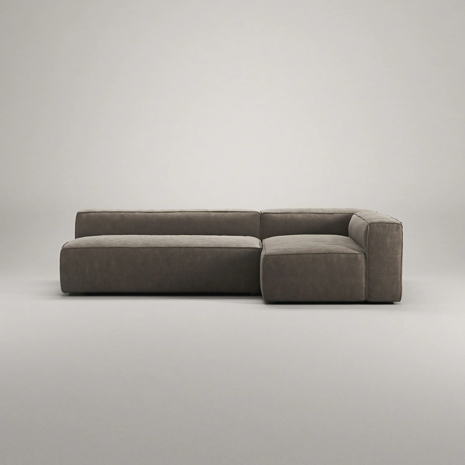 Grand 3 Seater Sofa Lounge Right, Mole Brown 4 Grand 3 Seater Sofa Lounge Right, Mole Brown - Image 2