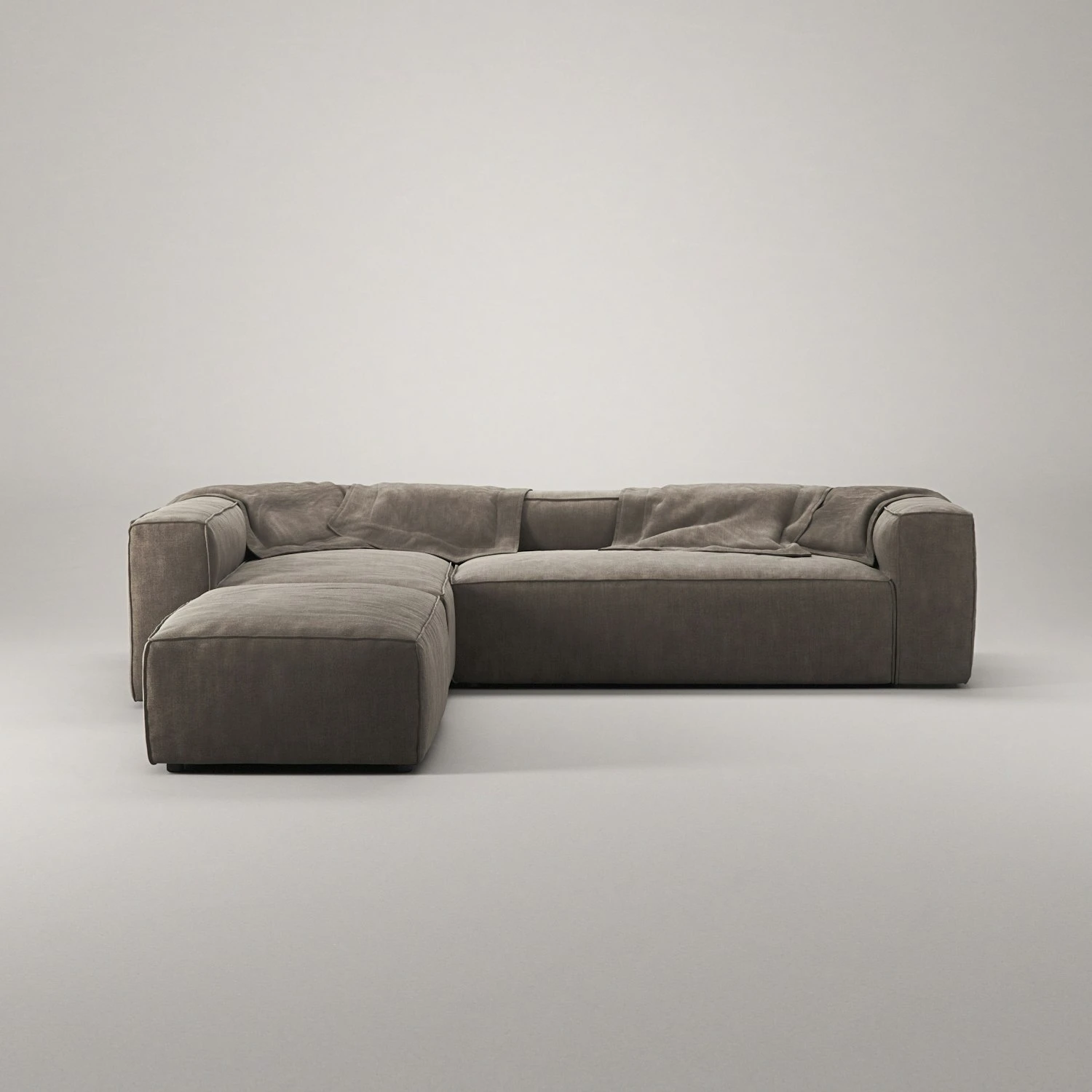 Grand 4 Seater Sofa Divan Left Open End Piece, Mole Brown 5 Grand 4 Seater Sofa Divan Left Open End Piece, Mole Brown - Image 3