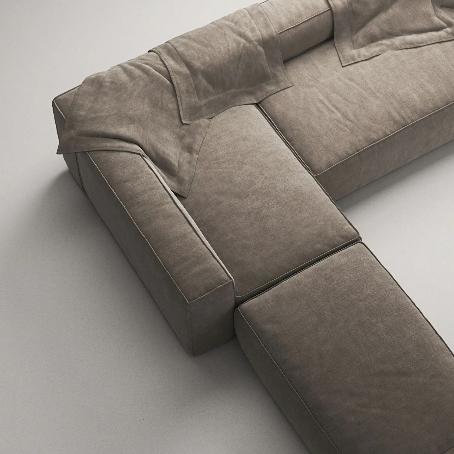 Grand 4 Seater Sofa Divan Left Open End Piece, Mole Brown 8 Grand 4 Seater Sofa Divan Left Open End Piece, Mole Brown - Image 6