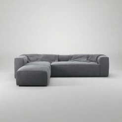 Grand 4 Seater Sofa Divan Left Open End Piece, Zinc Grey -Gubi Furni Sales decotique grand 4 seater sofa divan left open end piece 2